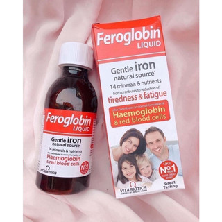Sắt nước Feroglobin Liquid, Anh (200ml) hỗ trợ tái tạo hồng cầu ngừa thiếu máu cho trẻ từ 3 tuổi trở lên và người lớn