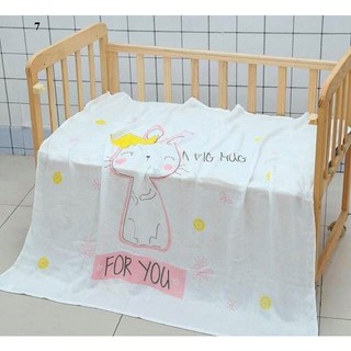 Chăn lụa 4 lớp MANNY mềm mại và mỏng nhẹ cho bé