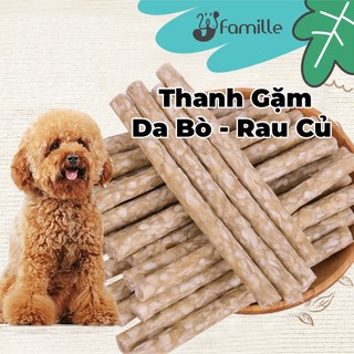 [SẠCH RĂNG]Xương Gặm Sạch Răng JFAMILLE, Thanh Gặm Da Bò & Rau Củ, Cung Cấp Protein. Gói 100g. JF66