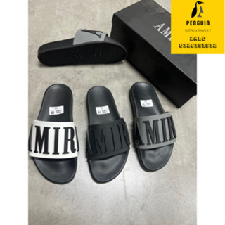 Dép nam AMIRI quai ngang in chữ nổi hàng cao cấp,đủ màu đủ size
