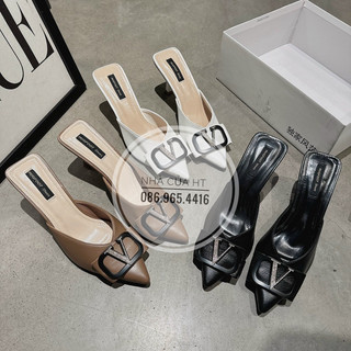 Guốc sục mũi nhọn khoá v sang xịn