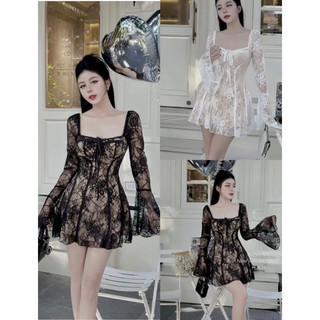 Đầm TK Ren Tay Loe-D116-