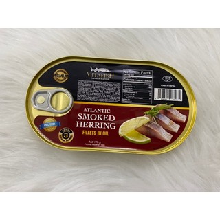 Phi lê cá trích đại tây dương hun khói ngâm dầu đóng hộp hiệu vitafish loại premium 170g