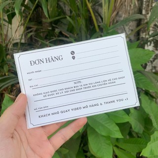 Set 50 phiếu giao hàng ghi mã vận đơn, hoá đơn bán hàng trang trí, size A6