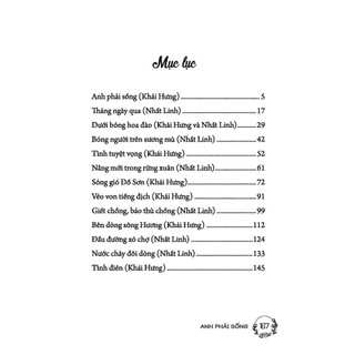 sách - Anh phải sống (In theo bản của NXB Đời Nay , năm 1937)