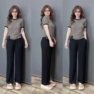 SÉT ĐỒ BỘ ĐỒ BỘ NỮ THỜI TRANG SANG CHẢNH ÁO NGẮN TAY QUẦN ỐNG SUÔNG ÁO THÊU GẤU HOẠ TIẾC MẪU HÓT MẶC CHƠI TẾT _PUSAMSHOP