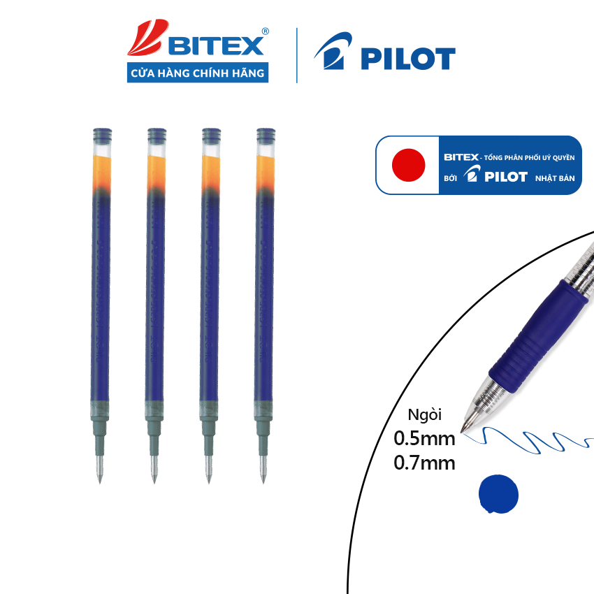 Ruột bút gel Pilot G-2 mực xanh dành cho bút Pilot G-2