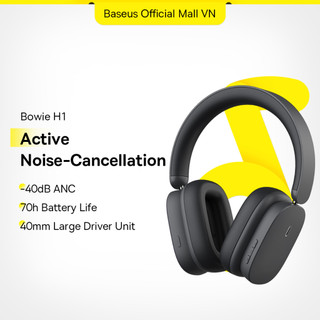Tai Nghe Không Dây Baseus H1 ANC Bluetooth 5.2 Tai Nghe Chống Ồn Chủ Động cho Android IOS PC HiFi qua tai 70 giờ sử dụng