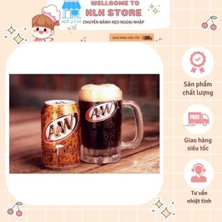   THÙNG 12 LON  Nước Ngọt Mỹ Xá Xị A&W AW Lon 355ML Quà Tết Sang Trọng Sẵn Ship Hỏa Tốc  ROOT BEER  KLK Store 