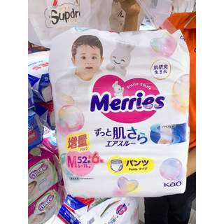 BỈM MERRIES NỘI ĐỊA NHẬT CỘNG MIẾNG DÁN/ QUẦN NB82/S76/M60/M58/L50/XL44/XXL28
