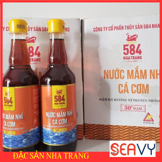 🍶 Thùng 6 Chai Nước mắm 584 Nha Trang, loại 30 độ đạm truyền thống, nguyên chất, đậm đặc - Seavy 🍶