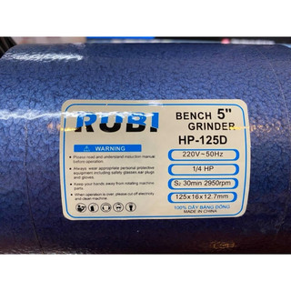 Máy mài 2 đá RUBI 100% dây đồng HP-125D