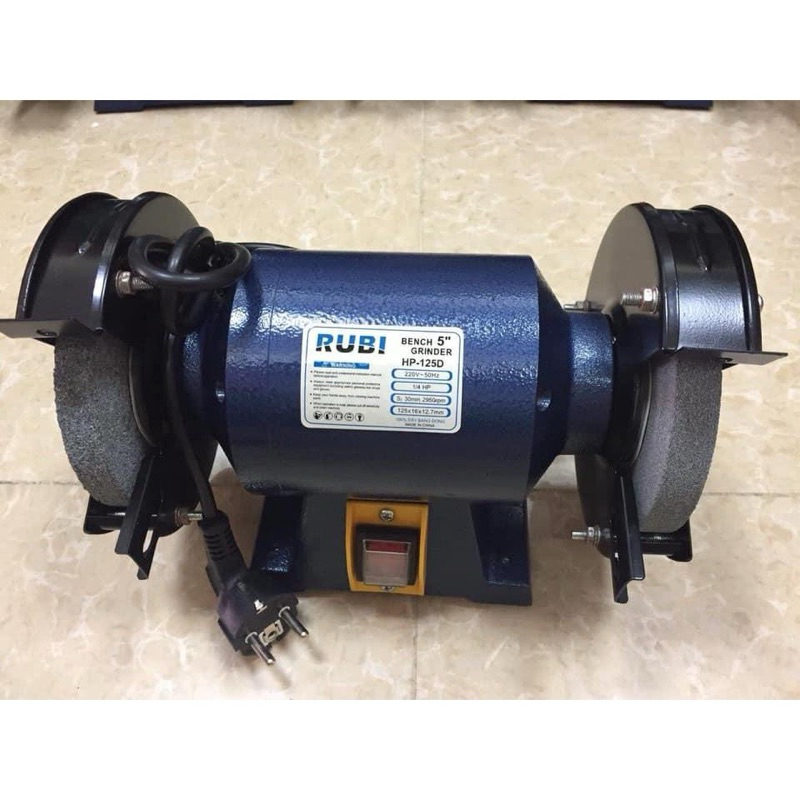 Máy mài 2 đá RUBI 100% dây đồng HP-125D