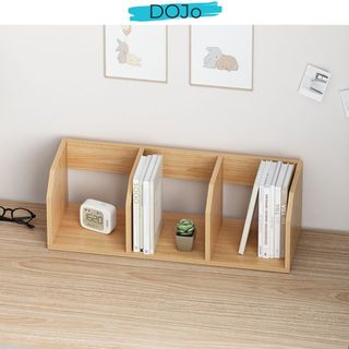 Kệ sách để bàn ,kệ sách gỗ thương hiệu dojo ,kệ gỗ 3 tầng decor - ga11