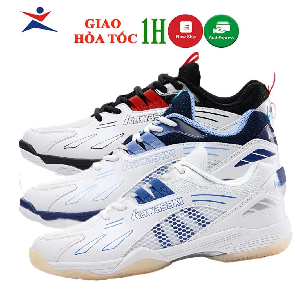 Giày cầu lông Kawasaki B3326 mẫu mới 3 màu dành cho nam và nữ bảo hành 12 tháng nhẹ êm chân thoáng k