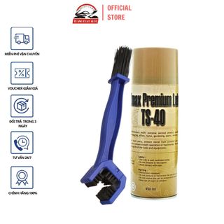 Chai vệ sinh sên TS-40 450ml và bàn chải vệ sinh sên xe máy cao cấp