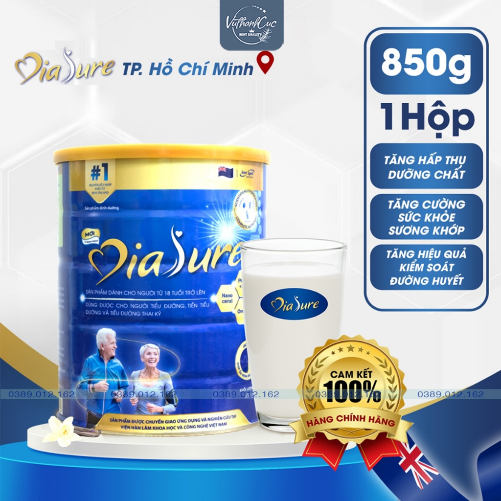 [HÀNG CHÍNH HÃNG] DiaSure 850g - Sữa Non Cho Người Tiểu Đường