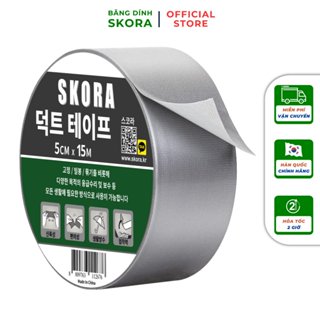 Băng keo vải xé tay dễ dàng Skora thương hiệu Hàn Quốc 5cm x 15m băng dính vải siêu dính chịu nhiệt  bảo hành 6 tháng