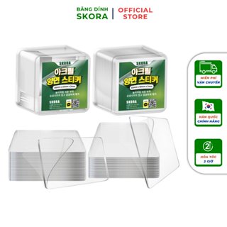 Băng dính 2 mặt siêu dính thương hiệu hàn quốc Skora băng keo nano trong suốt dán trên mọi bề mặt không để lại vết keo