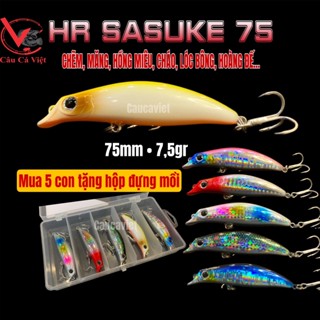 HR SASUKE 75 SHAD. MỒI CÂU LURE CÁ CHẼM, MĂNG, CHÁO ,HOÀNG ĐẾ, LÓC BÔNG. TẶNG HỘP ĐỰNG MỒI..CAUCAVIET