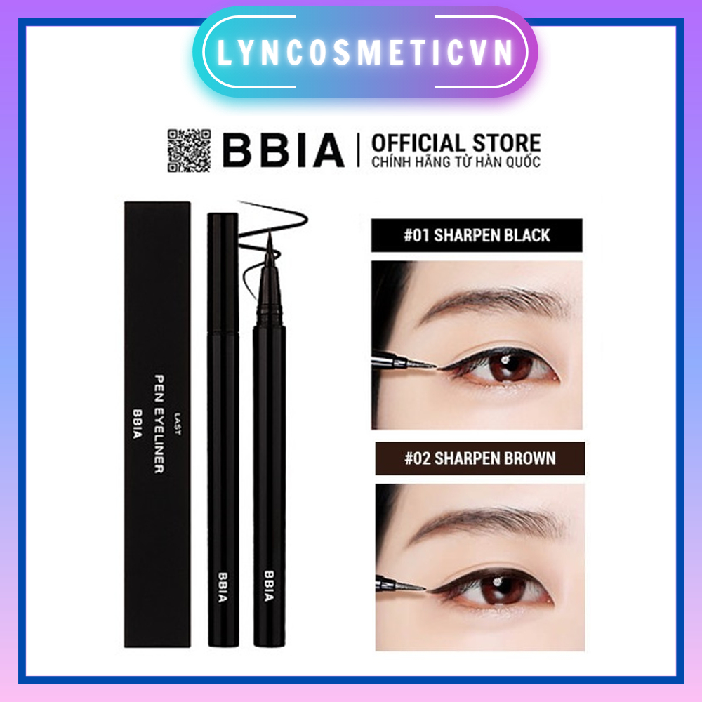 Kẻ mắt nước Kẻ Mắt B.BIA Last Pen Eyeliner 0.6g liquid eyeliner Black, Brown