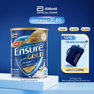 Sữa bột Ensure Gold Abbott hương vani (HMB) 850g/ 800g