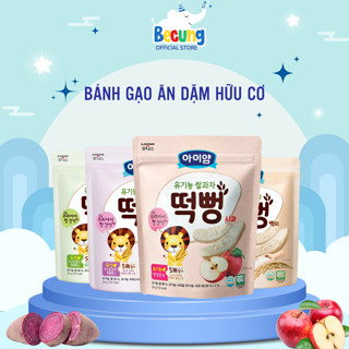 Bánh Gạo Ăn Dặm Hữu Cơ ILDONG - Bánh Ăn Dặm Hàn Quốc Cho Bé Từ 5 Tháng Tuổi Gói 30g