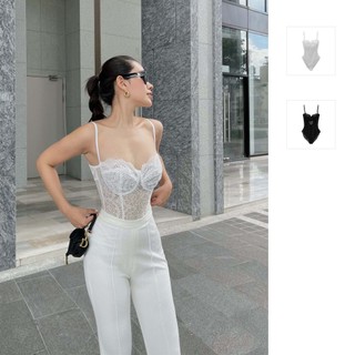 Áo Bodysuit Nữ Lingerie Lace, Chất Vải Ren Thoải Mái, WBS000061, SOMEHOW