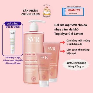 Sữa rửa mặt dịu nhẹ SVR không chưa xà phòng cho da nhạy cảm, da khô và viêm da cơ địa - SVR Topialyse Gel Lavant
