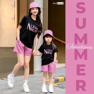 Đồ bộ quần áo cotton mùa hè cho mẹ và bé gái ECONICE SS09. Bộ đồ cho nữ, bé gái mặc hè size 2, 3, 4, 6, 7, 9 tuổi