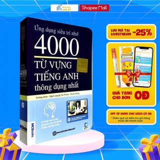 Sách - Ứng Dụng Siêu Trí Nhớ 4000 Từ Vựng Tiếng Anh Thông Dụng Nhất