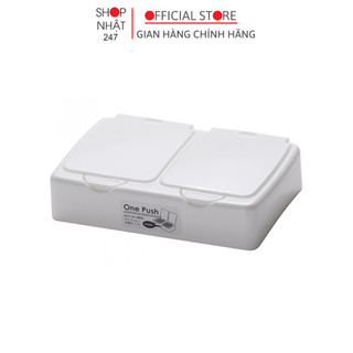  Hộp đựng vật dụng Yamada nắp bật 2 ngăn Nội địa Nhật Bản 