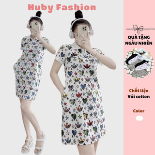 Váy Suông 💕𝗙𝗿𝗲𝗲𝘀𝗵𝗶𝗽💕 Váy Xuông Nữ Polo Vải Cotton Mềm Mịn Họa Tiết Trendy DAS- NG5033