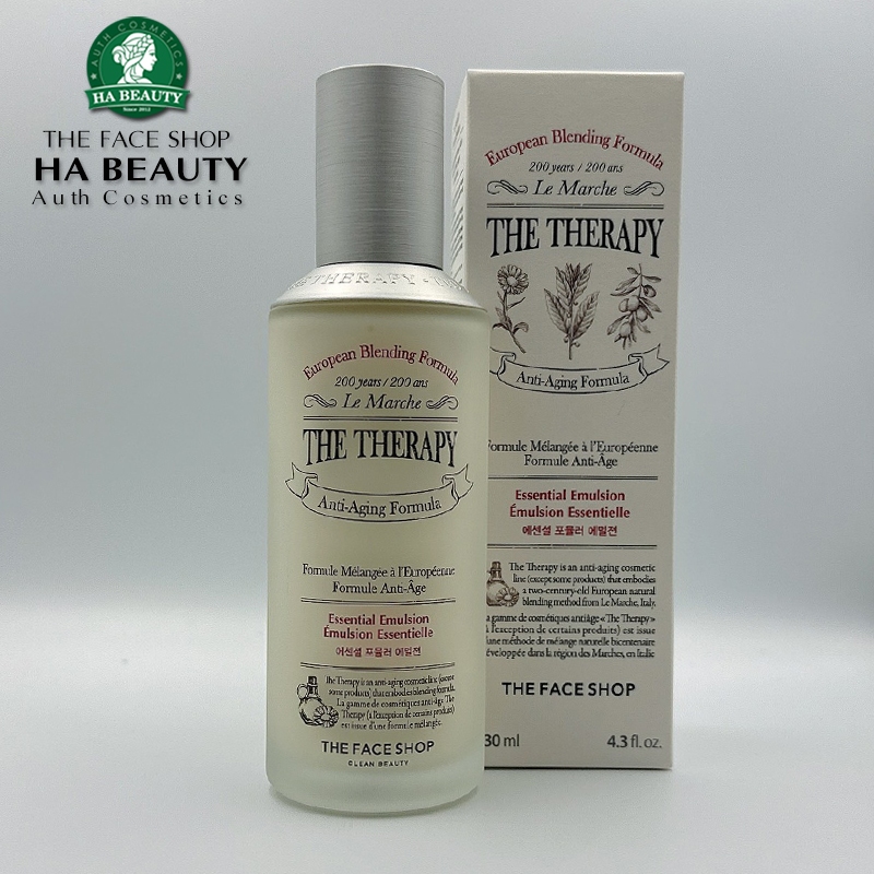 Sữa dưỡng ẩm chống lão hóa sáng da phục hồi săn chắc da The Face Shop The Therapy Essential Emulsion 130ml
