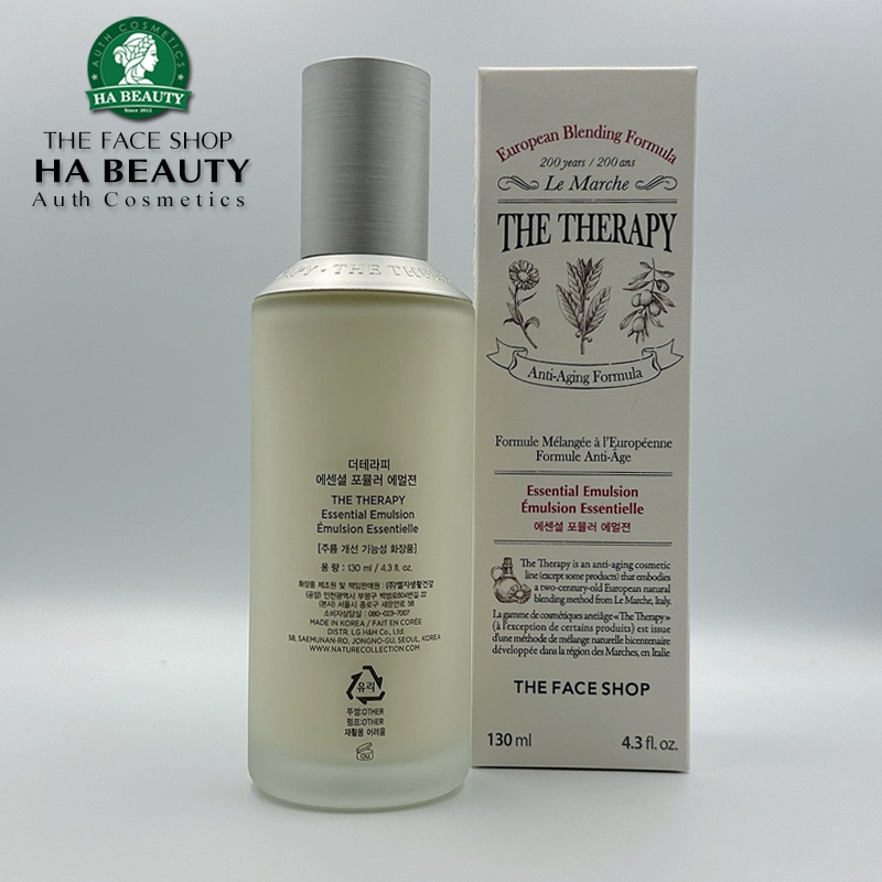 Sữa dưỡng ẩm chống lão hóa sáng da phục hồi săn chắc da The Face Shop The Therapy Essential Emulsion 130ml