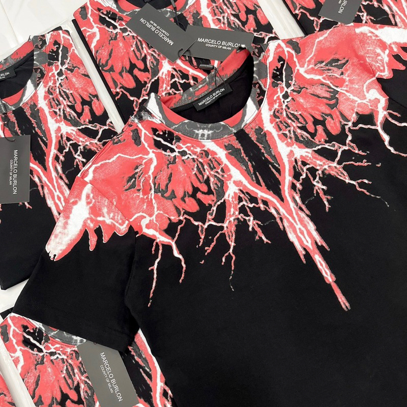 Áo Thun Nam Cánh Chim Trái Tim Sấm Sét Hoạ Tiết Siêu Đẹp -Áo Phông Nam Burlon Cánh Chim Cao Cấp #Hot #2023