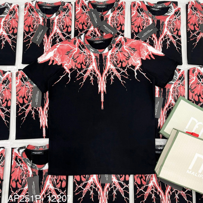 Áo Thun Nam Cánh Chim Trái Tim Sấm Sét Hoạ Tiết Siêu Đẹp -Áo Phông Nam Burlon Cánh Chim Cao Cấp #Hot #2023