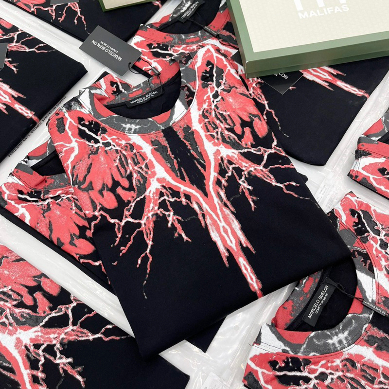 Áo Thun Nam Cánh Chim Trái Tim Sấm Sét Hoạ Tiết Siêu Đẹp -Áo Phông Nam Burlon Cánh Chim Cao Cấp #Hot #2023