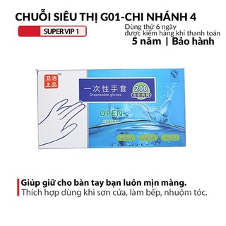 Set 200 Găng Tay Bao Tay Nilon Thần Thánh- Bao tay nilon dùng 1 lần làm bếp tiện lợi thần thánh