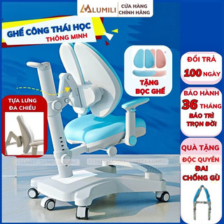Ghế ngồi học chống gù cao cấp điều chỉnh đa chiều LUMILI V901 chống gù chống cận thông minh, điều chỉnh lưng ghế