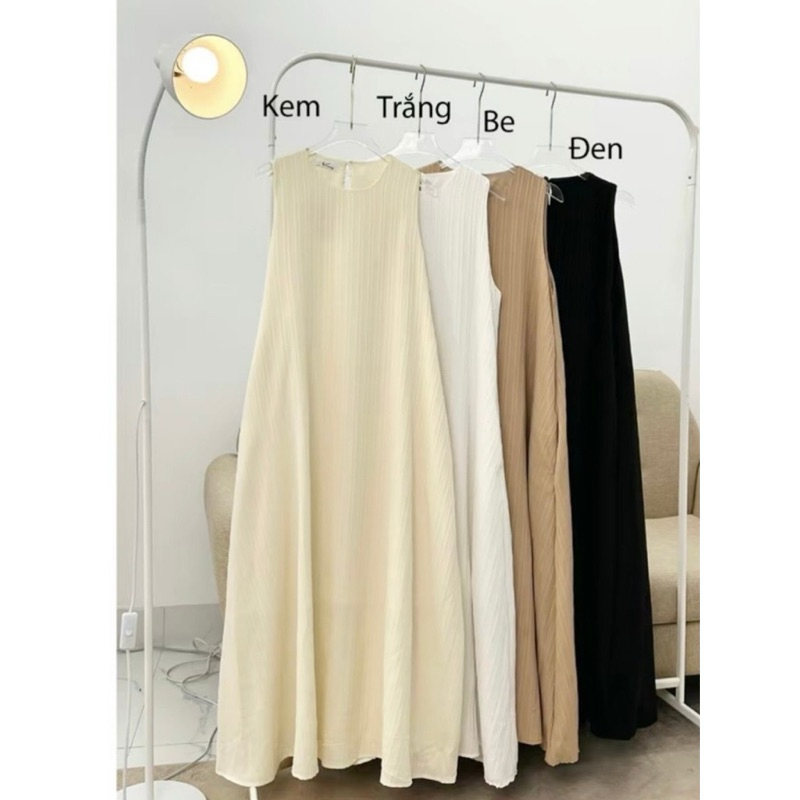 Váy Ba Lỗ Đũi Gân YT40, Đầm Ba Lỗ Dáng Dài 2 Lớp Có Túi Sườn Mặc Hè Siêu Mát | BigBuy360 - bigbuy360.vn