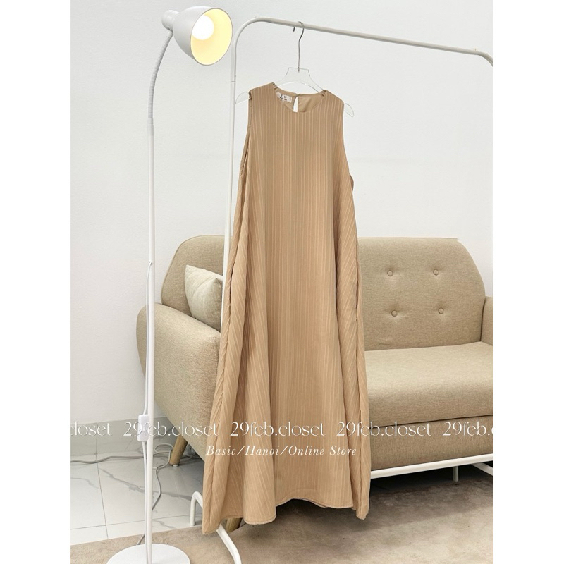 Váy Ba Lỗ Đũi Gân YT40, Đầm Ba Lỗ Dáng Dài 2 Lớp Có Túi Sườn Mặc Hè Siêu Mát | BigBuy360 - bigbuy360.vn