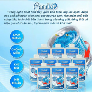 Set 10 hộp Tẩy Lồng Máy Giặt  Camilla loại bỏ nấm mốc vi khuẩn trong lồng máy giặt(Dùng cho mọi loại máy giặt)TOPCLEAN