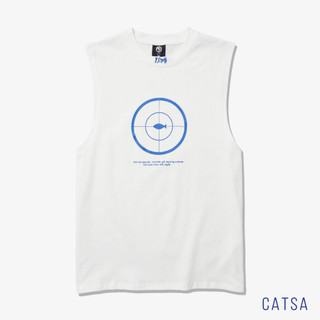 Áo tanktop CATSA thêu cổ in hình chất liệu cotton mềm mại in họa tiết ATT044