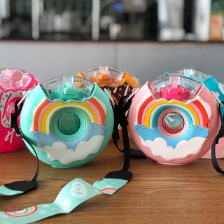  Bình Nước Cầm Tay Bánh Donut Cho Trẻ Em Bình Nước Silicon Hoạt Hình  4.9 