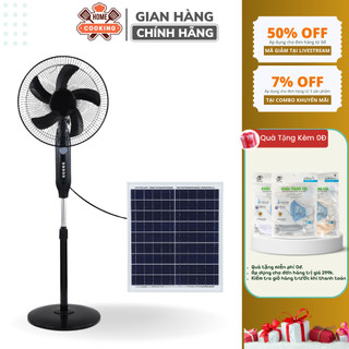 Quạt Điện Năng Lượng Mặt Trời, Quạt Cây Tích Điện 3 Cấp Độ Gió 5 Cánh Quạt Sử Dụng Liên Tục 8-12 Giờ, Bảo Hành 12 Tháng
