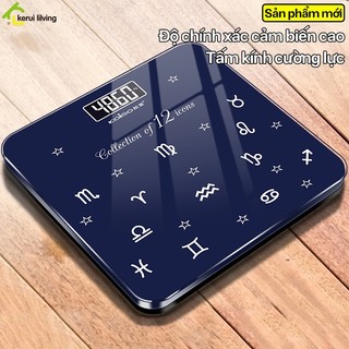 Cân sức khoẻ điện tử BUNA, cân gia đình, cân điện tử kiểu mới, cân điện tử mặt kính cường lực