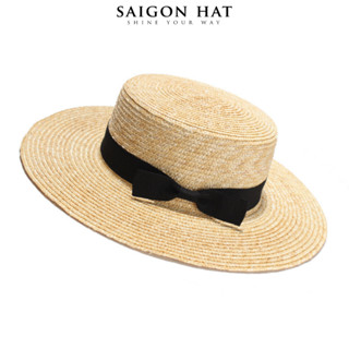 Mũ cói đi biển nữ gaucho nón đi biển nữ vành rộng 9cm form đẹp che nắng nàng thơ phong cách Hàn Quốc du lịch SAIGON HAT