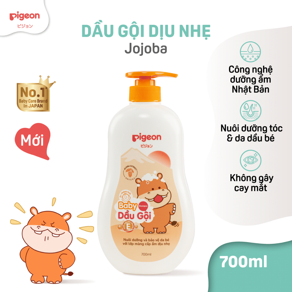 Sữa Tắm/Gội Pigeon Jojoba / Hoa Hướng Dương 700ml - Bao bì mới 2024