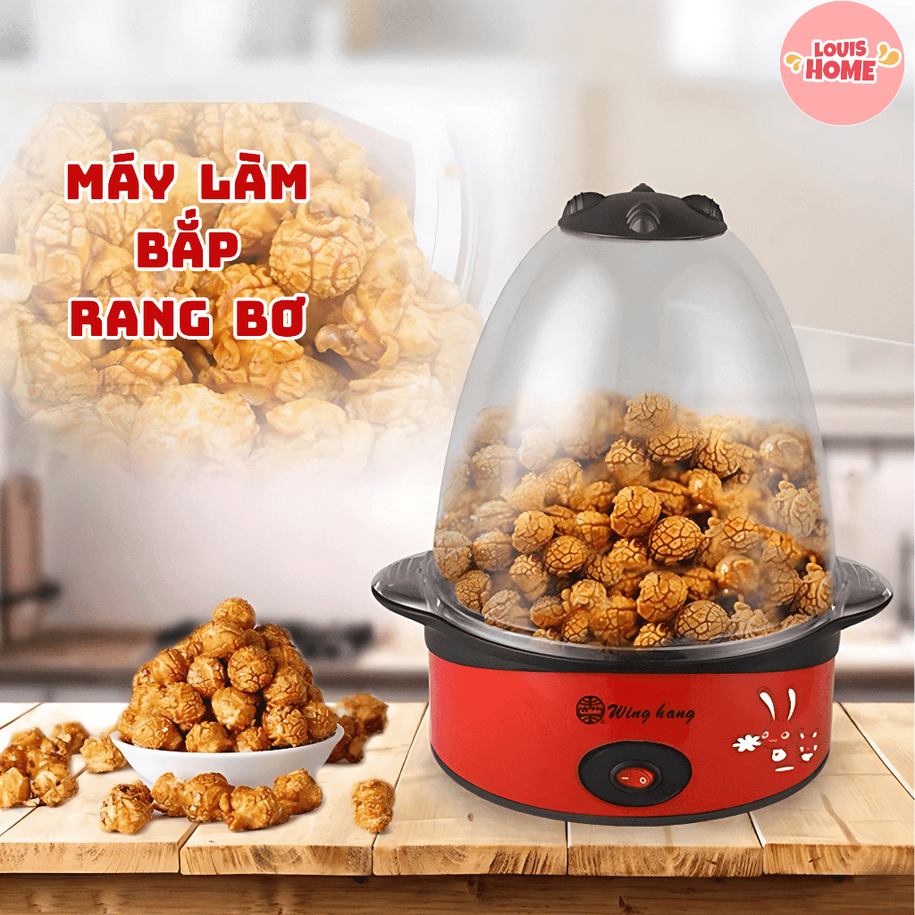  Máy Làm Bắp Rang Bơ Mini Tự Động Tại Nhà – Làm Bỏng Ngô Nhanh An Toàn Dễ Dàng Vệ Sinh 